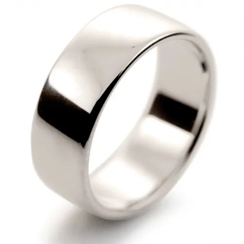 Soft Court Medium - 8mm (SCSM8 W) White Gold Wedding Ring